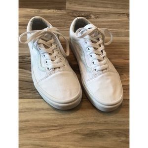 White Old Skool Vans Size 7